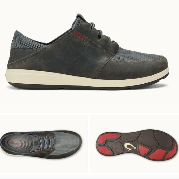Olukai Other - Olukai Men’s Makia Lace Shoes Charcoal Size 10
